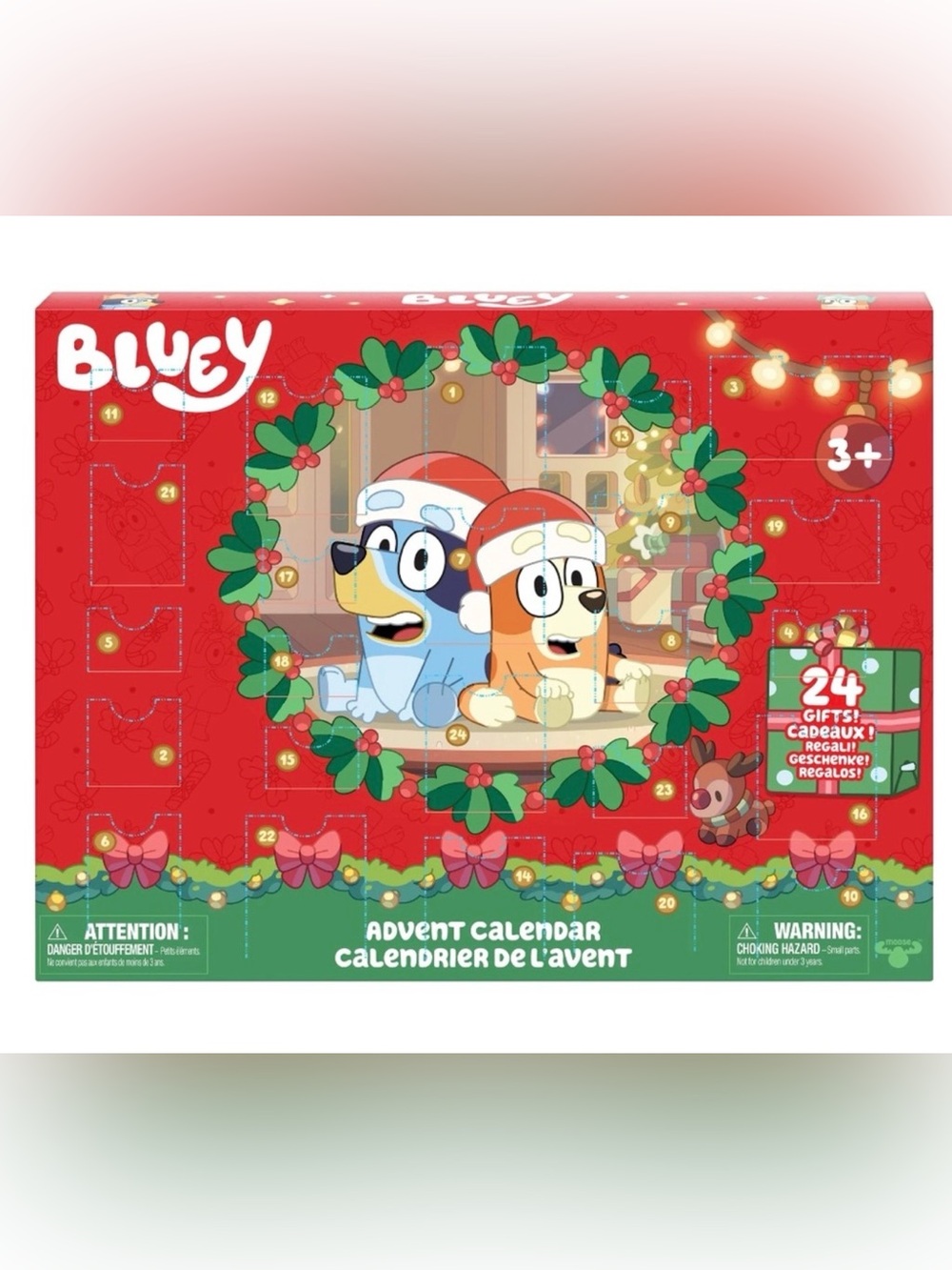 Bluey Holiday Advent Calendar - Red & Green